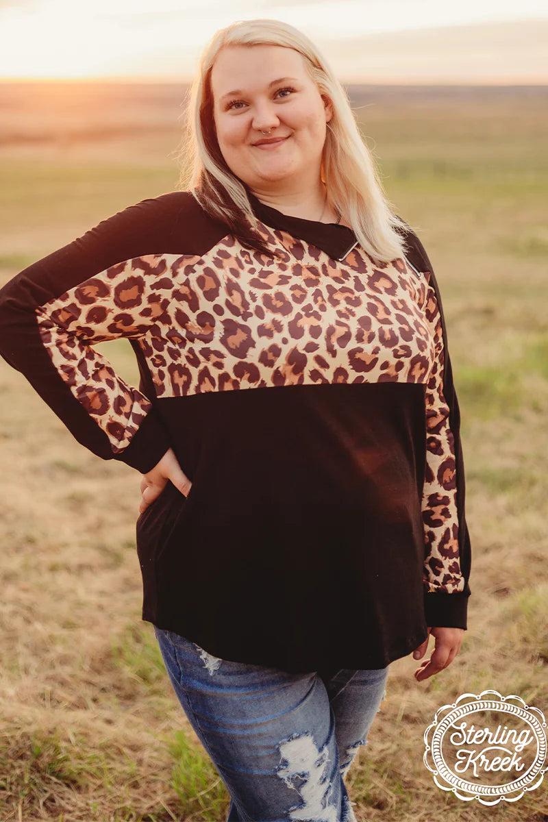 Leopard On the Block Pullover