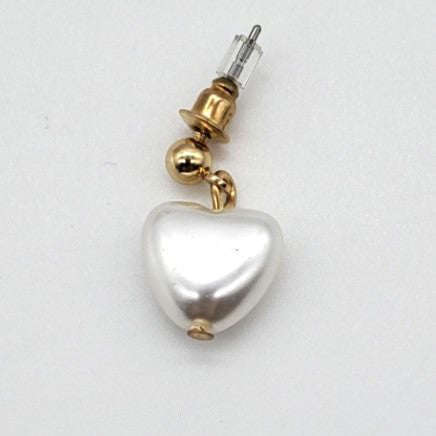 Gold Heart Pearl Pin