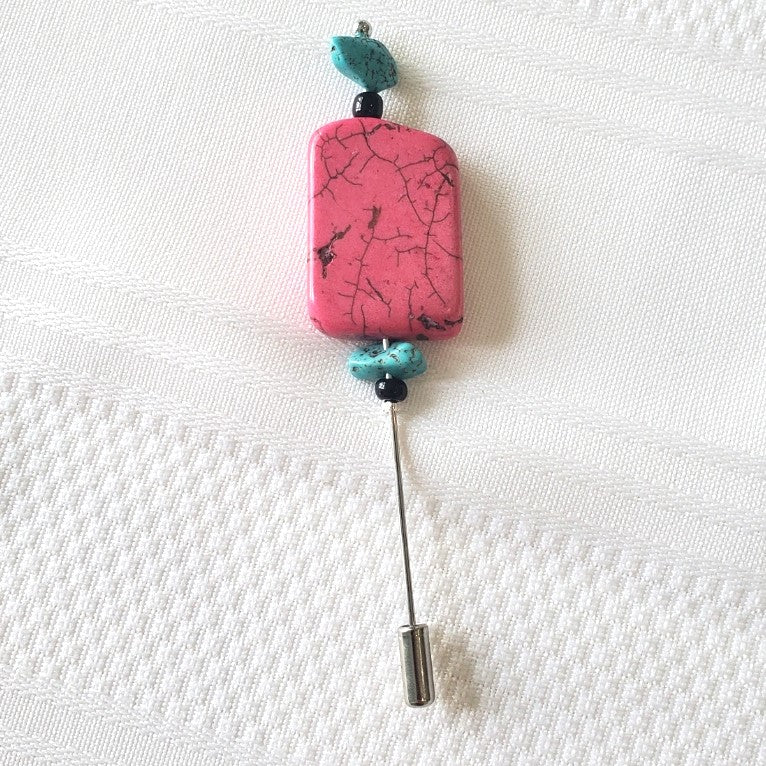 Pink Rock with Turquoise