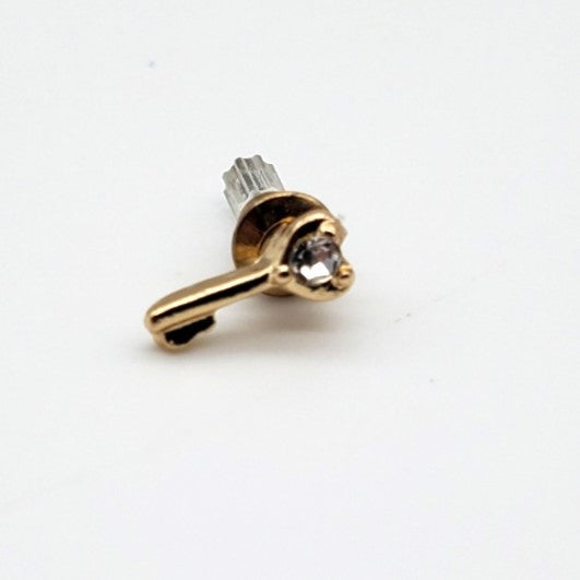 Tiny Gold Key Pin