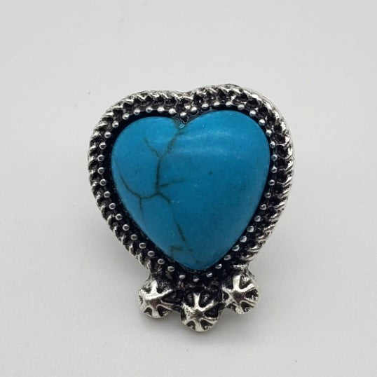 Turquoise Heart Pin