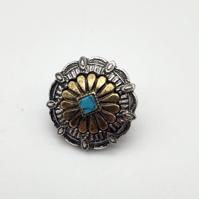 Gold & Turquoise Concho
