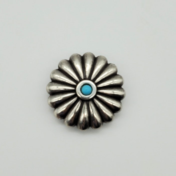 Turquoise Silver Flower Concho