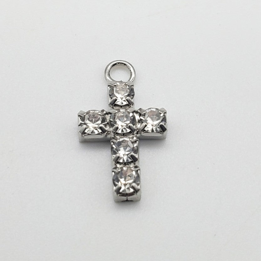 Rhinestone Cross Charm