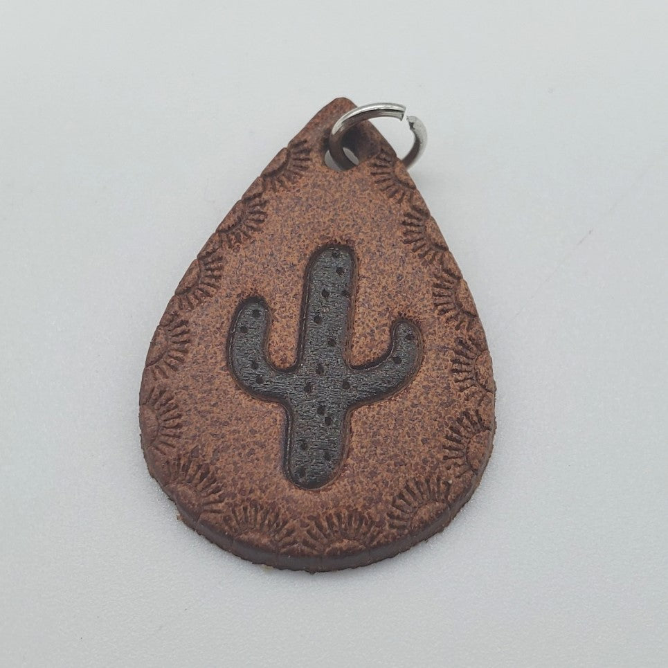 Leather Cactus Charms