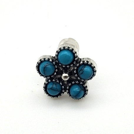 Turquoise Flower Pin