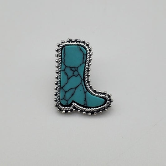 Western Turquoise Boot Pin