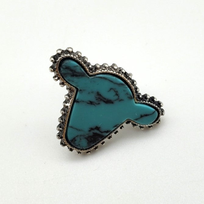 Turquoise Cow Pins