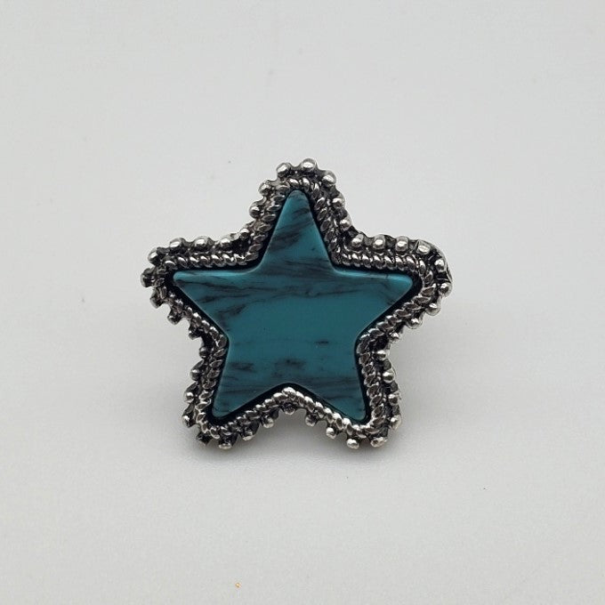 Turquoise Western Star Pin