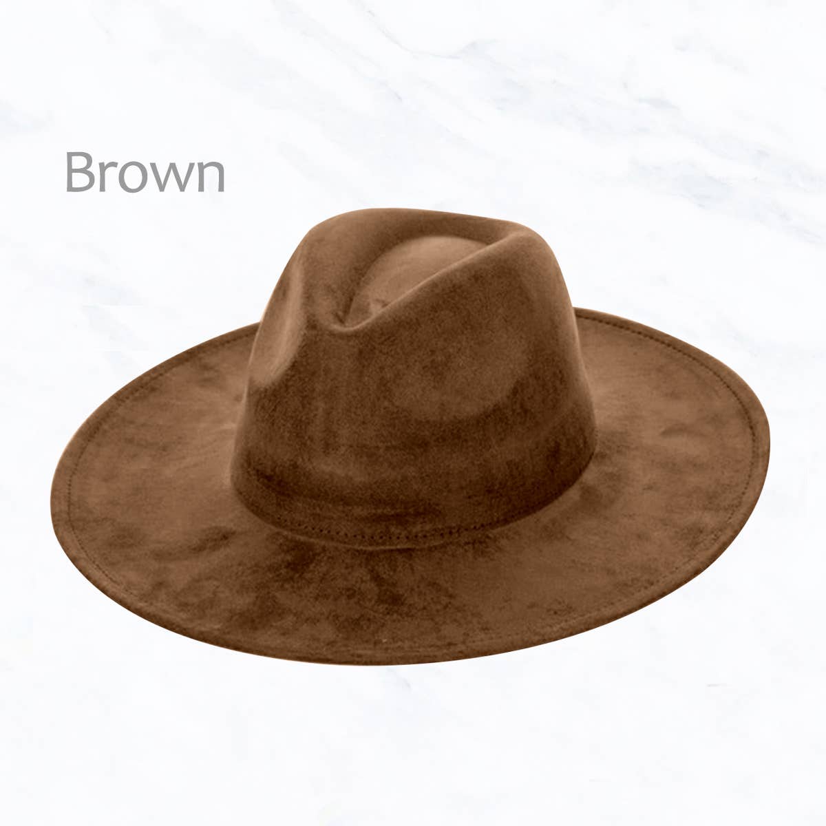 Suede Brown Big Brim