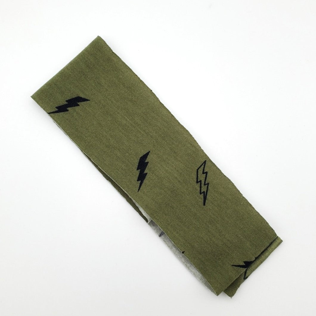 GREEN LIGHTNING BOLT FABRIC