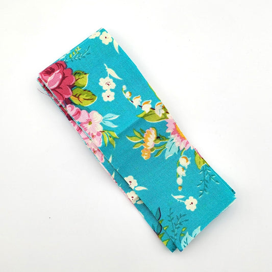 TURQUOISE FLORAL FABRIC