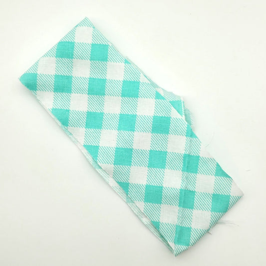 TURQUOISE GINGHAM FABRIC