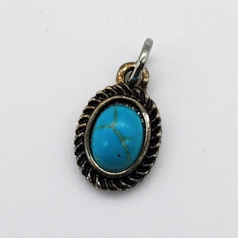 Small Turquoise Oval Charms