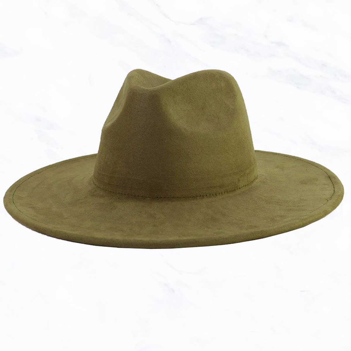 Big Brim Suede Olive Green